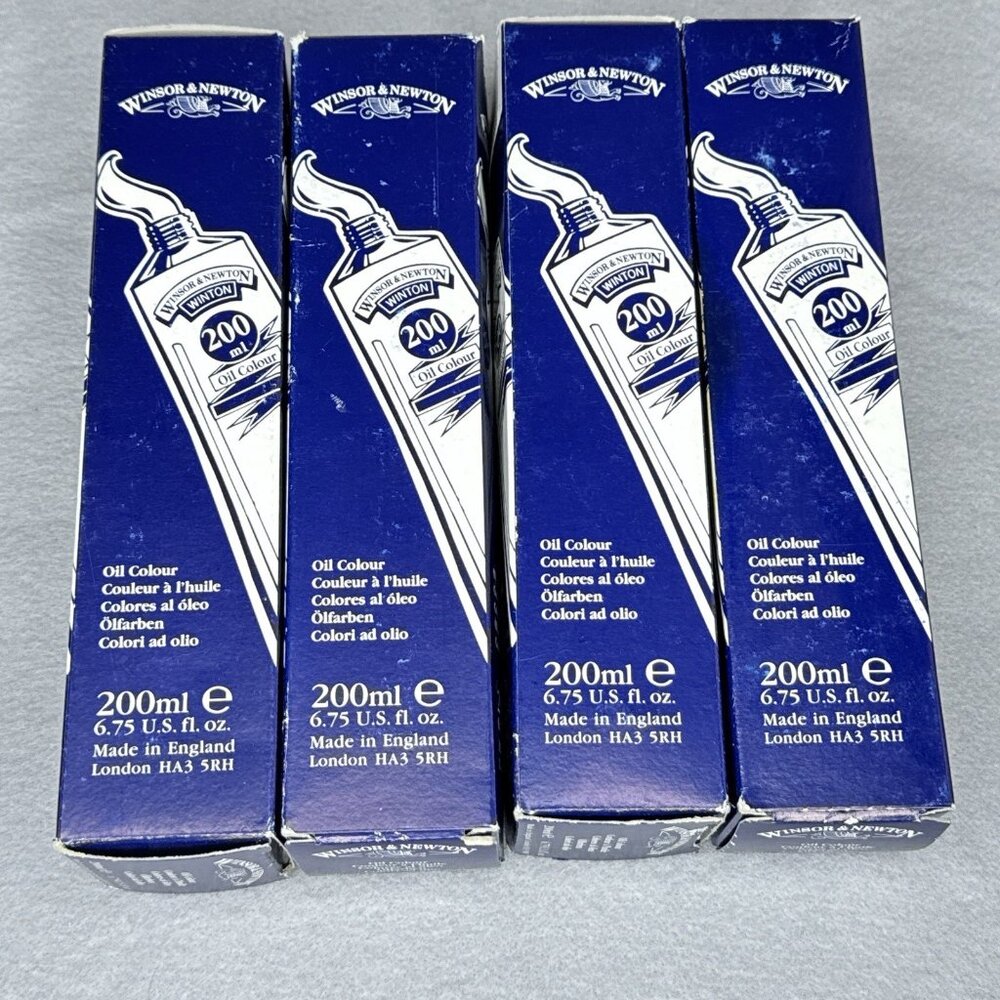 Winsor and Newton Winton Oil Colour Dioxazine Purple 47 Lot Of 4 6.75 oz  200 ml
